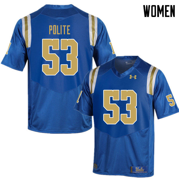 Women #53 Winston Polite UCLA Bruins College Football Jerseys Sale-Blue